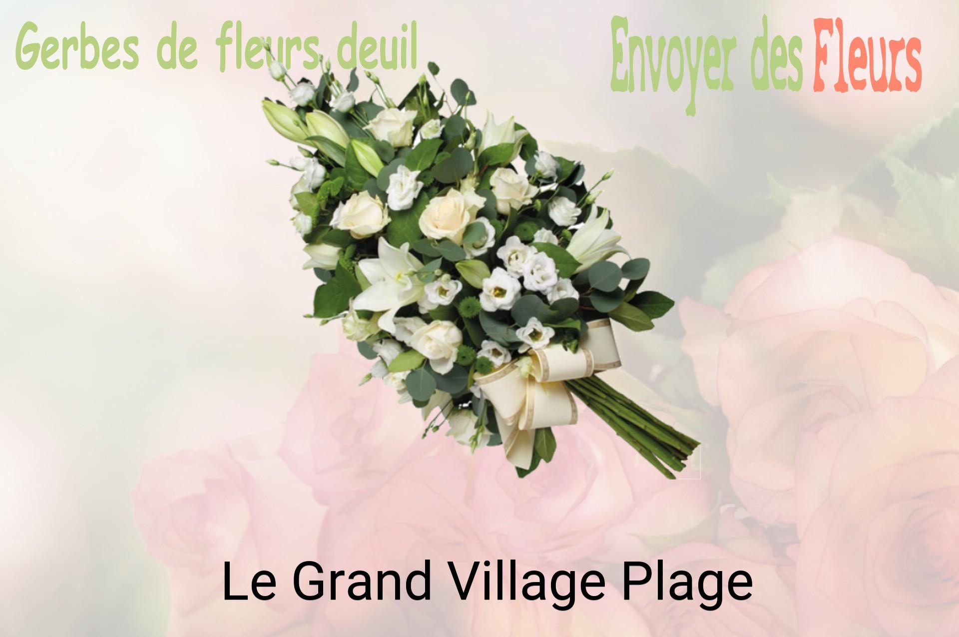 Gerbe de fleurs de deuil livrée à Le Grand-Village-Plage